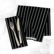 White Pinstripe on Black