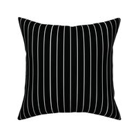 White Pinstripe on Black