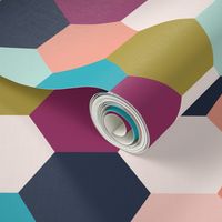 hexagon wholecloth // favorite colors