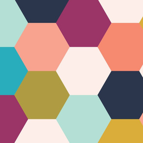 hexagon wholecloth // favorite colors