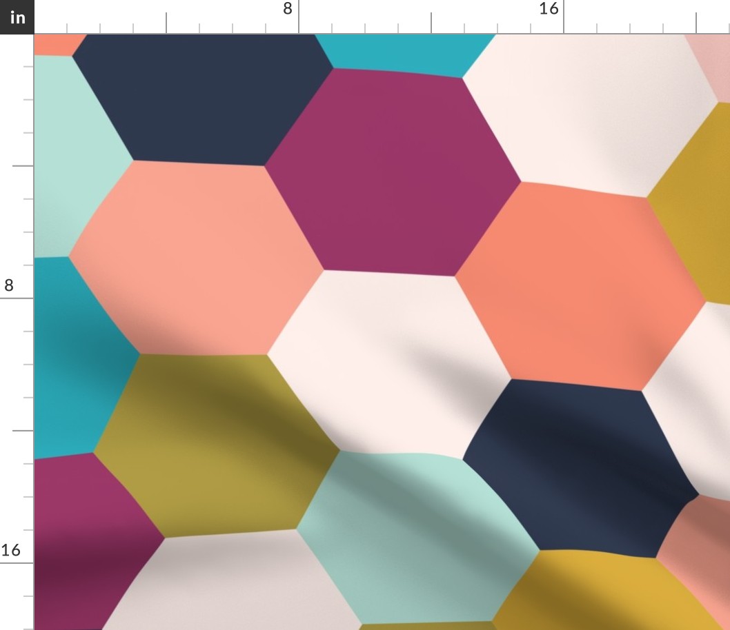 hexagon wholecloth // favorite colors