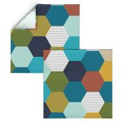 hexagon wholecloth // autumn