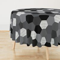 hexagon wholecloth // monochrome