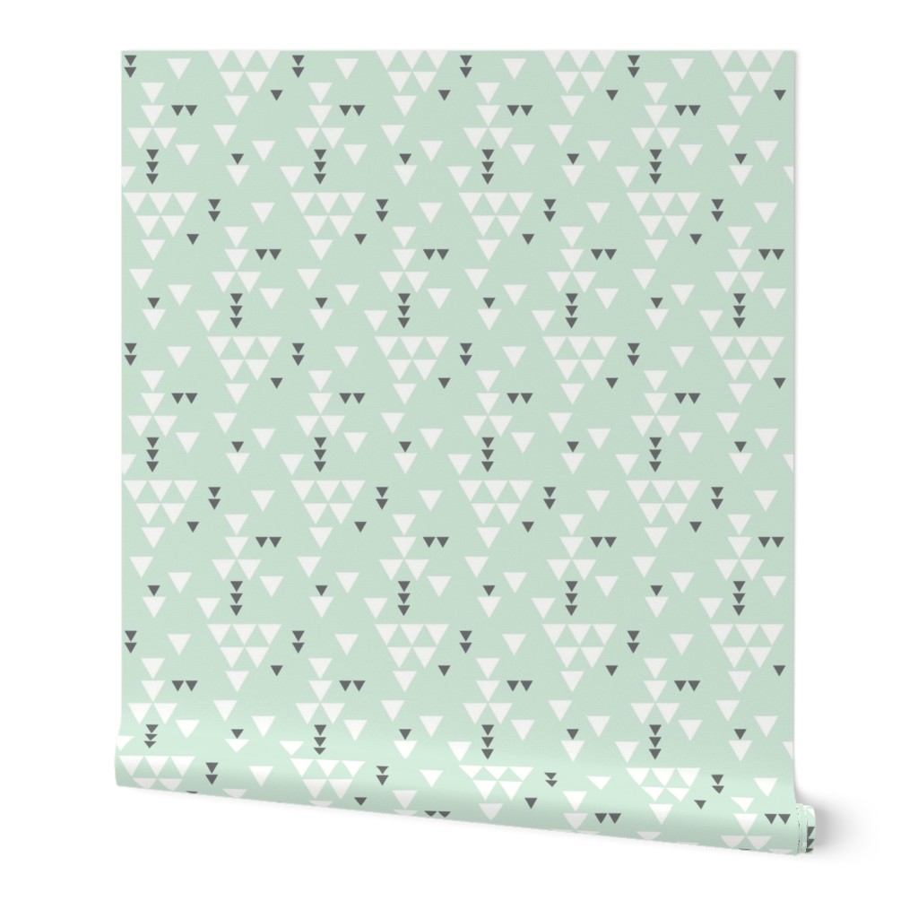 mint charcoal triangle fall // small