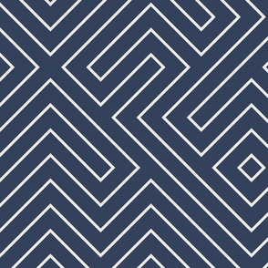 tribal_maze_cream on navy