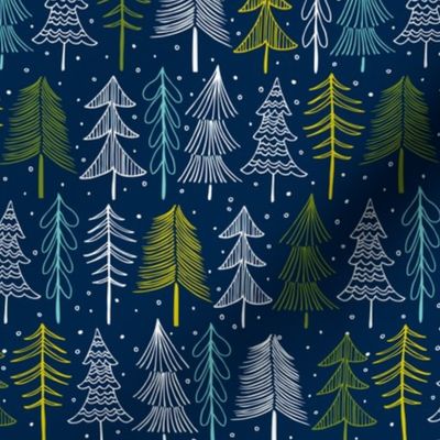 Oh' Christmas Tree - Navy Blue Regular Scale