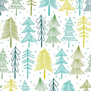 Oh' Christmas Tree - White & Aqua Regular Scale