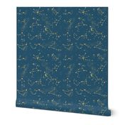 Zodiac Constellations in Neptune Blue