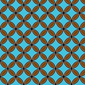 BrownandTurquoiseFlowercircles