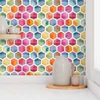 Watercolour Hexagons