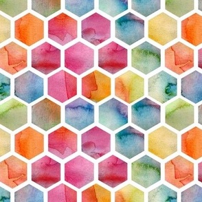 Watercolour Hexagons