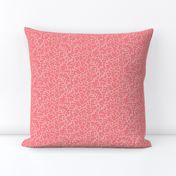 White Coral Pattern on Cherry Soft Red