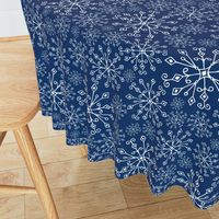 Frost Snowflakes - Christmas Navy Blue