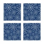 Frost Snowflakes - Christmas Navy Blue