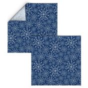 Frost Snowflakes - Christmas Navy Blue