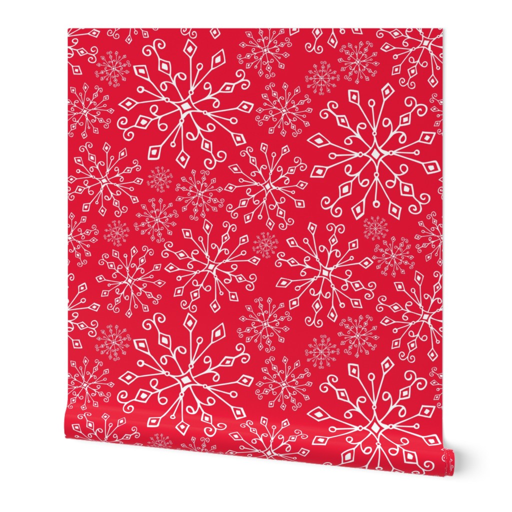 Frost Snowflakes -Christmas Red 