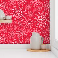 Frost Snowflakes -Christmas Red 