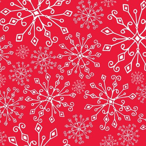 Frost Snowflakes -Christmas Red 