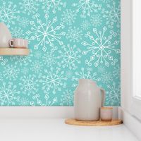 Frost Snowflakes - Christmas Aqua 