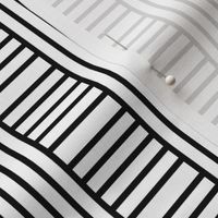 Geometric stripe play after Hoffman, black + white by Su_G_©SuSchaefer