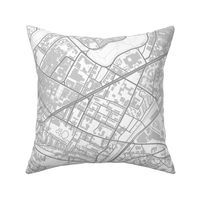 Boston map drawing *blanket sized*