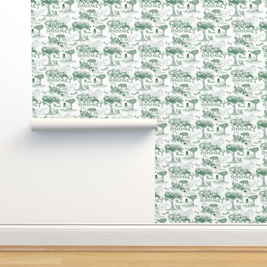 Teach Your Children Well: A Toile for Wallpaper | Spoonflower