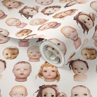 Doll heads print