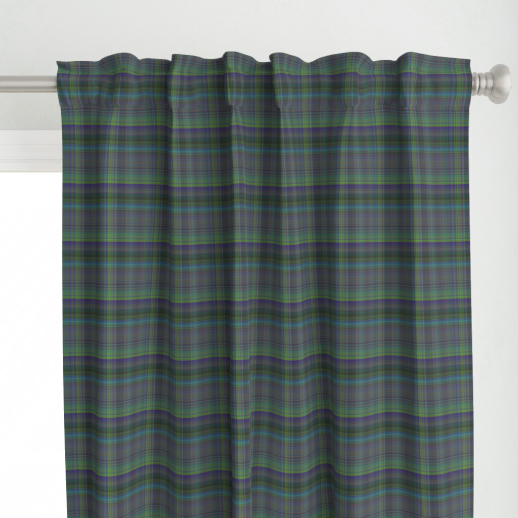 Dark Green Plaid with Purple and Blue
