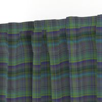 Dark Green Plaid with Purple and Blue