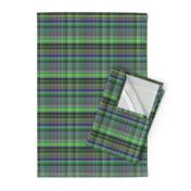Green with Blue Madras Style Plaid