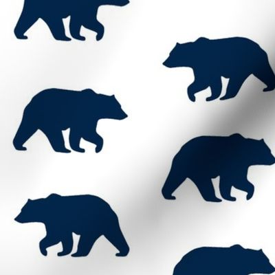 Bear Hike // Navy on white