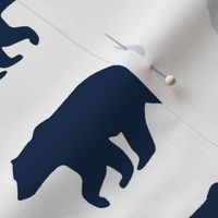 Bear Hike // Navy on white