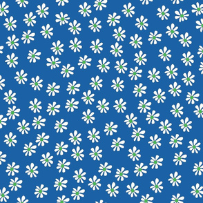 Blue daisy calico
