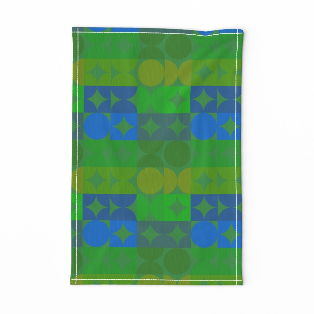 Mod Green and Blue Geometric