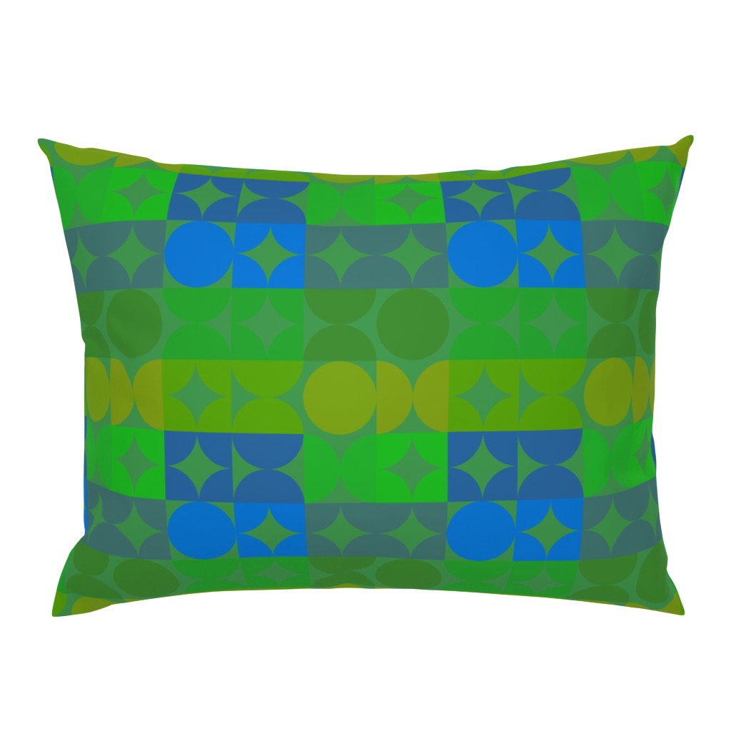 Mod Green and Blue Geometric