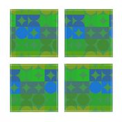 Mod Green and Blue Geometric