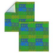 Mod Green and Blue Geometric