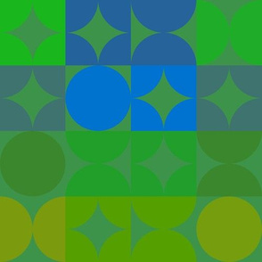 Mod Green and Blue Geometric
