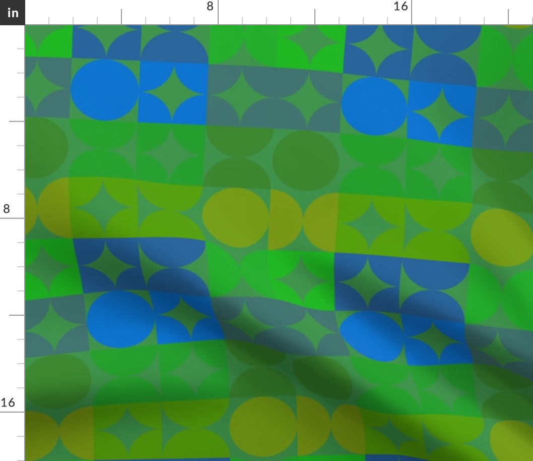 Mod Green and Blue Geometric