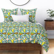 Bold Abstract Floral Square