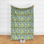 Bold Abstract Floral Square