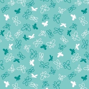 Delicate Delights Butterflies Teal (Afternoon & Midnight)