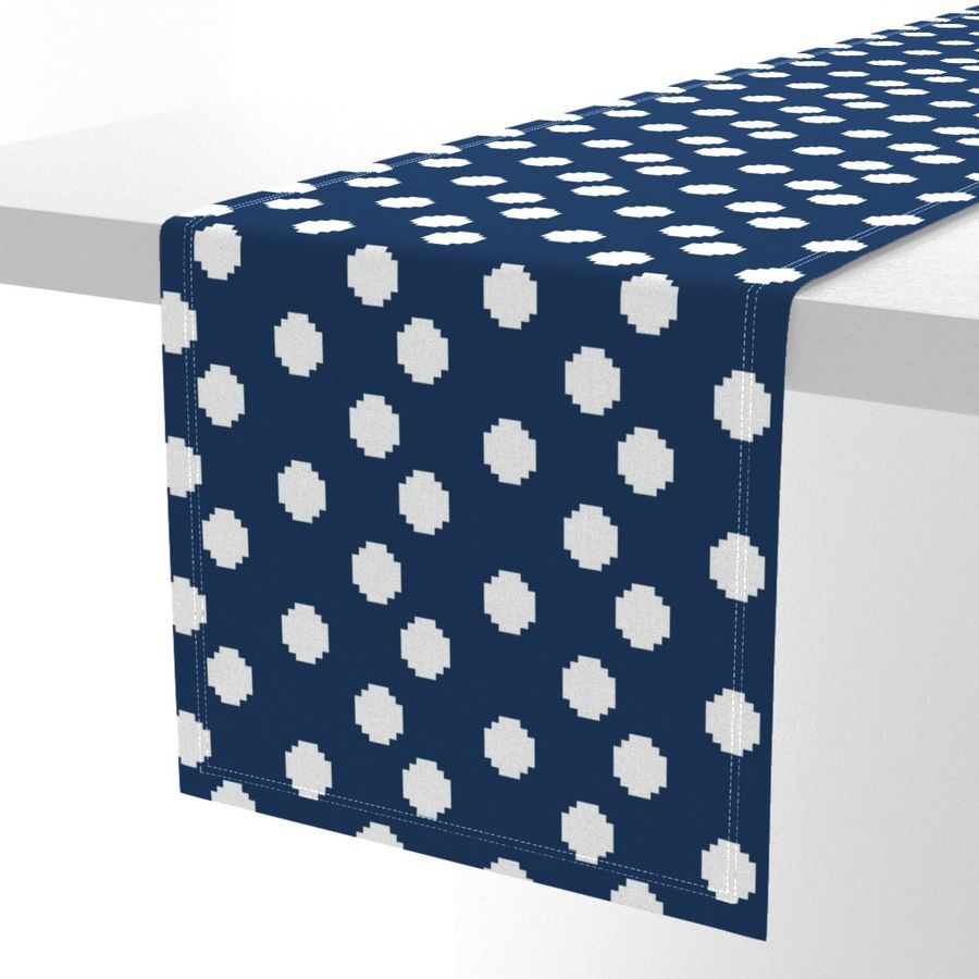 Pixelated Polka Dots in Blue