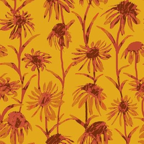 Orange  Flowers - Bright
