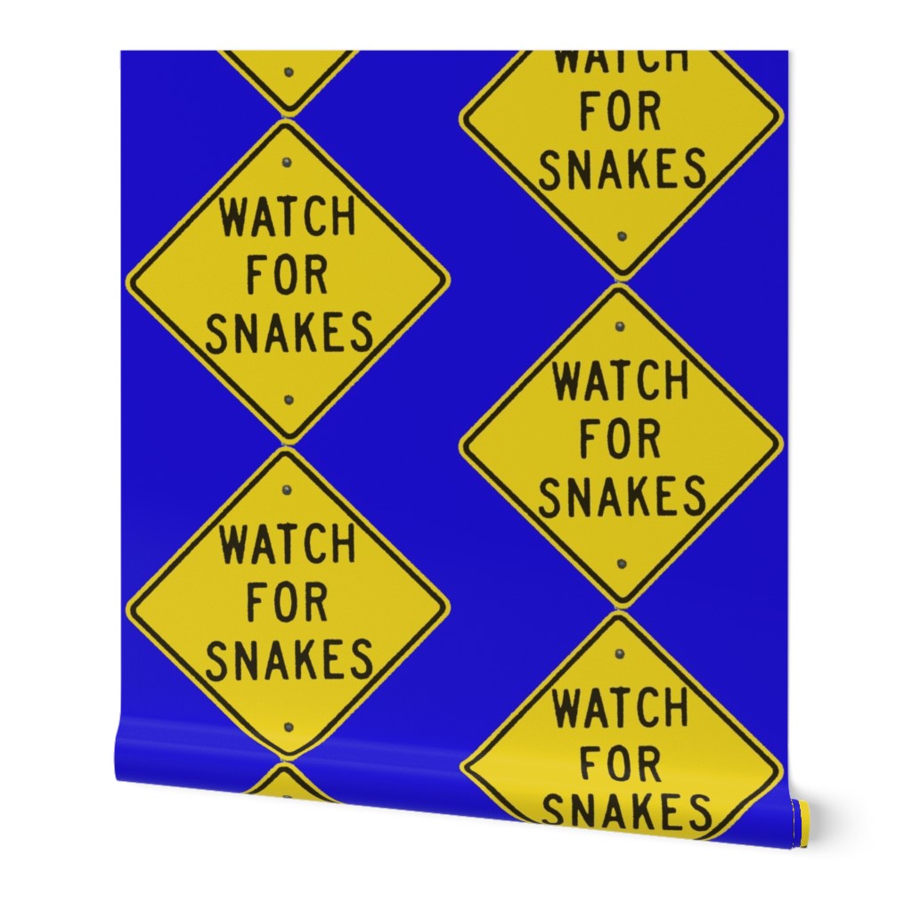 Texas Signs - Watch for Snakes, Diamond back design