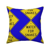 Texas Signs - Watch for Snakes, Diamond back design