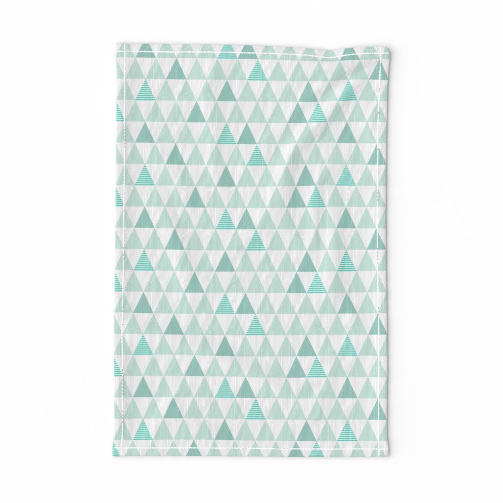 Mint Striped Triangles