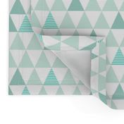 Mint Striped Triangles