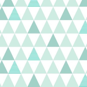 Mint Striped Triangles