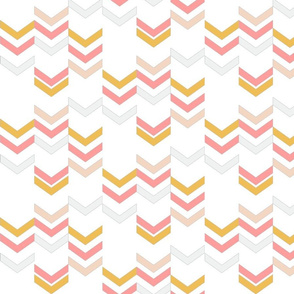 Coral Gold Chevron